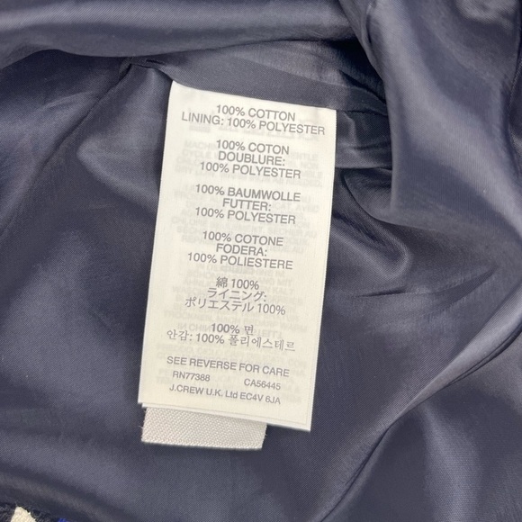 J. Crew Jet Set Geo Print cotton mini skirt blue black geometric size 6 - Picture 7 of 9